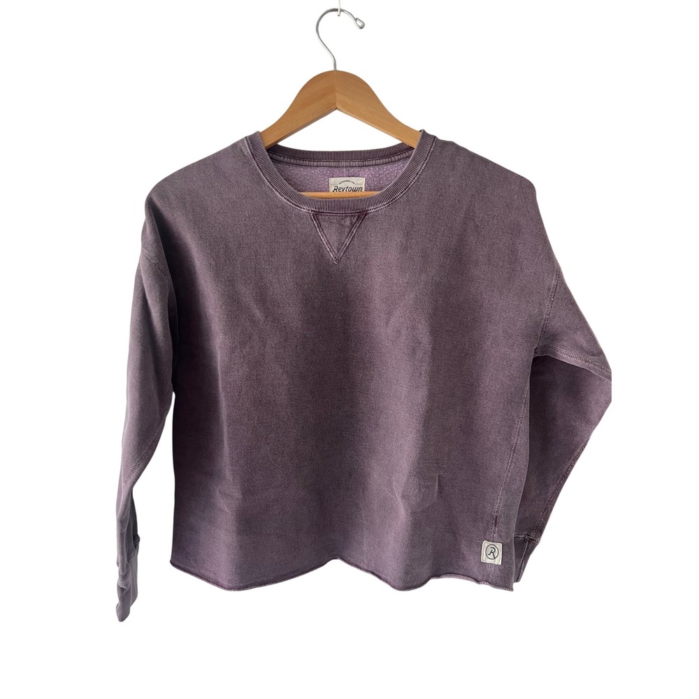 Revtown Womens XS‎ Purple Crewneck Sweatshirt Cotton Fleece Made in Canada